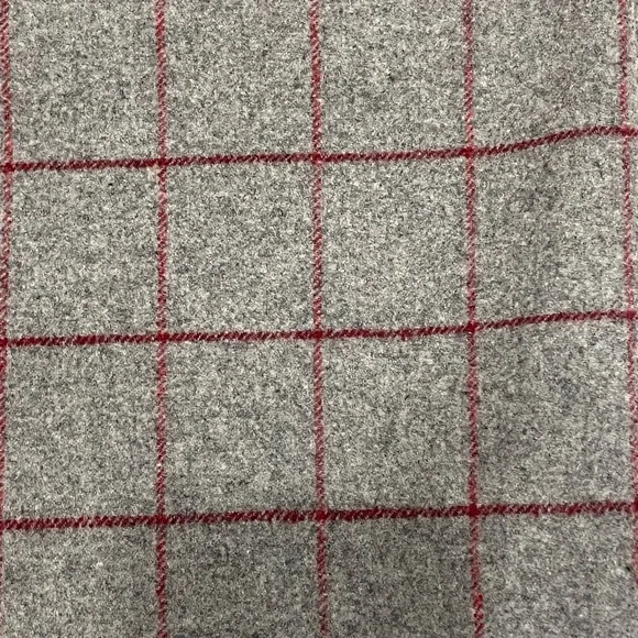 NWT Bob Timberlake Grey & Maroon Plaid Wool Blend Mini Skirt Clueless Vi… - Picture 6 of 12